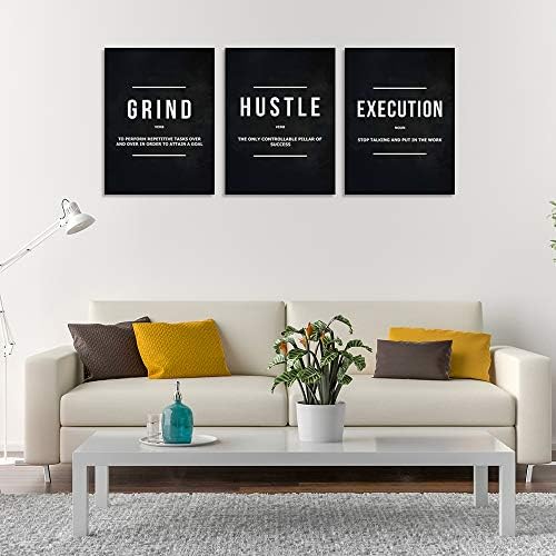 Мотивационен Офис Стенен Декор, Вдъхновяващ Успех, Платно, Стенно изкуство, плакати с надписи Hustle, Щампи, - Цитат на предприемача,