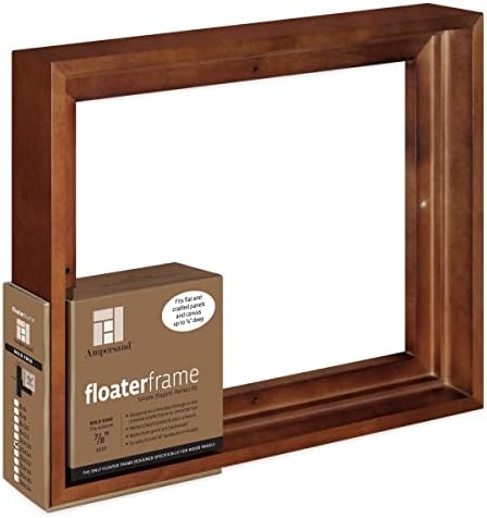 Готова рамка Ampersand Floaterframe за Плоски дървени панели дълбочина 7/8 инча и холстов, картини, эстампов и много Други, 11 x 14,