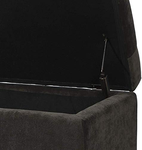 Табуретка за съхранение на Homebeez с кичурите, кадифе поставка за крака, стол с повдигане на плота и отрежете под формата на ноктите (тъмно-сиво)