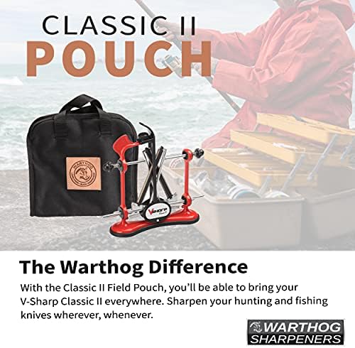 Поле калъф Warthog V-Sharp Classic II - Защитен калъф с ультрамягкой подплата за V-Sharp Classic II - Здрава конструкция от черен найлон предпазва вашата острилка за ножове