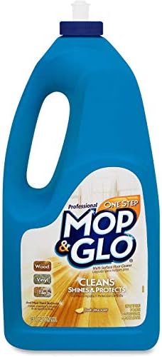 Професионален препарат за измиване на подове Моп & Glo с няколко повърхности, 384 течни унции (6 бутилки по 64 мл), препарат