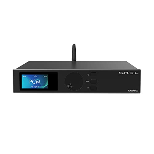 Цифров аудиоцап с висока резолюция S. M. S. L D300, водещ чип ROHM BD34301EKV, Bluetooth / USB/Оптичен/коаксиален вход, БТ 5.0