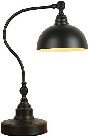 GUOCC Модерен Ретро Индивидуалност Черен Регулируема Лампа В Индустриалния Стил, Лампи за спални и кабинет, Настолни лампи