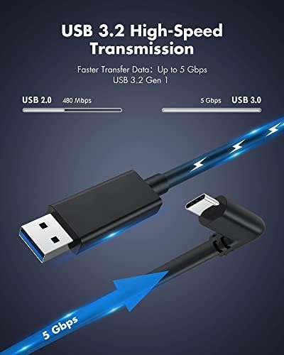 USB кабел C KIWI design 16 Фута /5 Метра и фитнес интерфейс за лице за аксесоари Quest 2