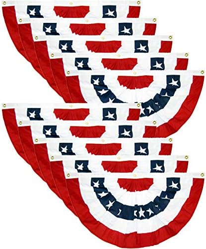 EBaokuup 1,5x3 фута Патриотичен Плиссированный Метод флаг на САЩ - 10 бр., американски американския флаг, флаг-овесени ядки, патриотичен