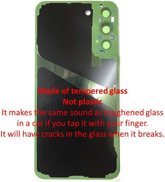 Подмяна на задното стъкло S22 за Samsung Galaxy S22 Делото Стъкло на вратата на достъпа на корпуса на Обектива на камерата и предварително инсталирана панделки (зелен)