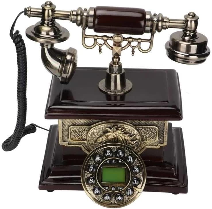LHLLHL Старомоден телефон с Повторното избиране с едно докосване Ретро телефон за бар за офис и за Кафе