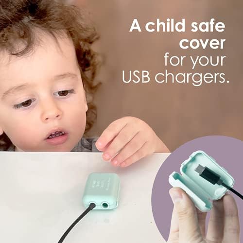 Watch Your Mouth от Geddy's Mom (3 опаковки) Оригинално, маркиран награди Универсално USB зарядно устройство, Защитен калъф за деца - Произведено в САЩ - Защита от удари за деца (Бял