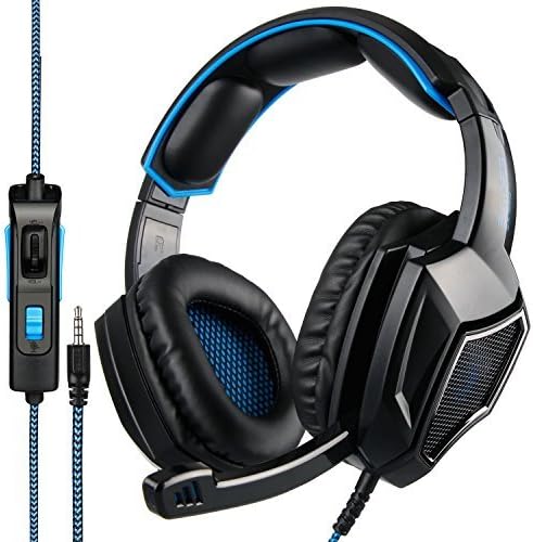 Стерео слушалки за игри на PS4 Xbox One S, SADES SA920PLUS Режийни Слушалки с микрофон с Шумопотискане, бас, меки накрайници за уши