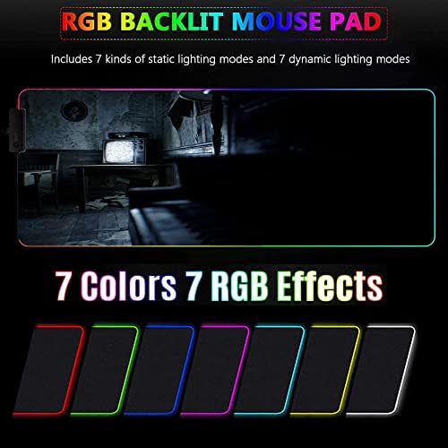 Подложки за мишки Resident Evil Игра RGB Подложка за Мишка Gamer LED Детска Клавиатура за Настолен КОМПЮТЪР Подложка за мишка 39,3 инча X 19,6 инча X 0,16 инча
