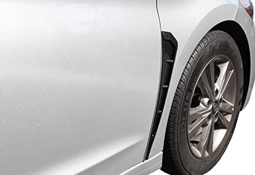 DriftX Performance, Странична вентилационна тампон въздушен крило в стил Carbon е подходящ за съвместимост с Honda Civic -2020, комплект Двойка накладки на крило от ABS (2 бр.)