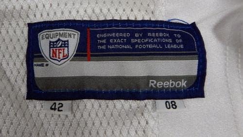 2008 San Francisco 49ers Джерард Рабб 19, Издаден в бяла фланелка DP08238 - Използваните тениски за игри NFL Без подпис