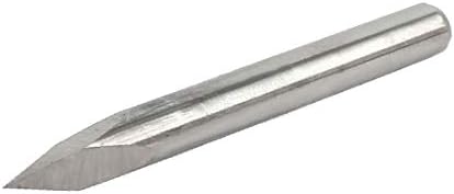 X-DREE 1/8-инчов x0,1 мм 45-градусов конусообразный инструмент с 3 канали за гравиране с директни канали (1/8-инчов x0,1 мм