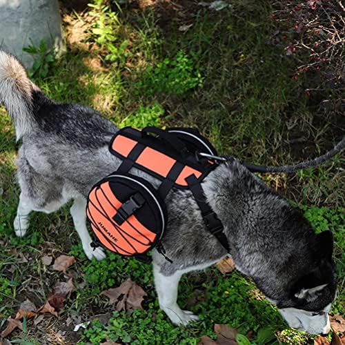 ZWZpet Седельная чанта за кучета, Регулируем шлейка, Раница-Переноска за домашни любимци, с 2 подвижни отделяемыми пакет, защитно