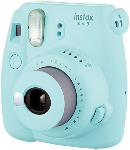Фотоапарат непосредствена печат Fujifilm instax Mini 9 (ледено синьо) с двойна опаковка филм (2 броя)