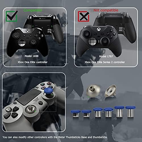 Комплект аксесоари Quartet trade Elite контролера на Xbox One Elite (6 различни метални аналогови стика - 4 остриета - 2 D-Пэда