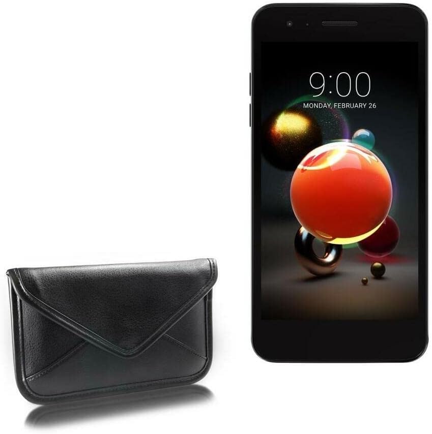 Калъф BoxWave за LG K8 (2018 Г.) (Case by BoxWave) - Луксозни Кожена чанта-месинджър, дизайн своята практика-плик от изкуствена