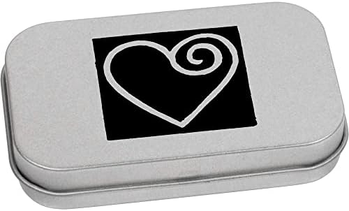 Метална Лидице кутия за съхранение на Azeeda 80 мм Закрученное сърцето на панти (TT00189513)