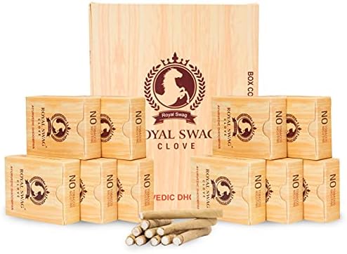 ROYAL SWAG Аюрведа и билков дим Bidi с дълъг филтър (опаковка от 10 до 20 пръчки Bidi в опаковка) Отърве от тягата към никотина,