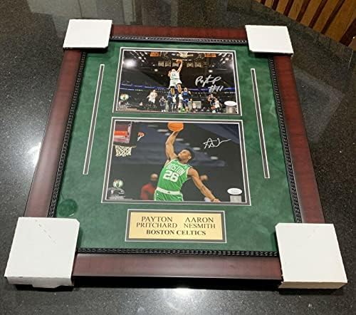 Аарон Несмит Пейтън Причард Подписа Снимка в рамка с Размер 8x10 Бостън Селтикс JSA - Снимки на НБА с автограф