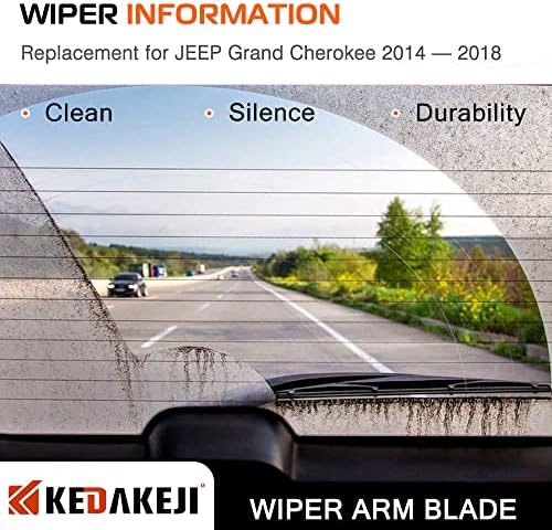 KEDAKEJI е Съвместим с автомобили JEEP Grand Cherokee 2014 2015 2017 2018, Смяна на задна чистачки в събирането OE: 68197131AA