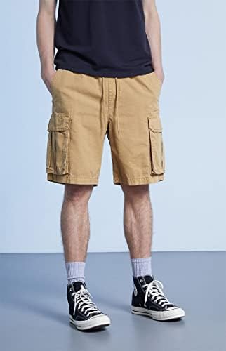 Мъжки къси панталони-карго цвят PacSun цвят Каки