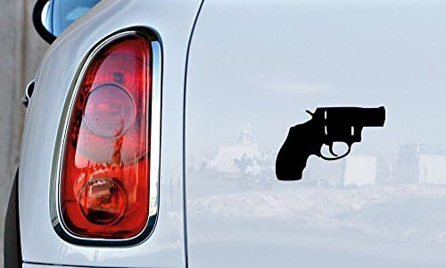 Пистолет Револвер в Дясната Версия 1 Автомобилната Vinyl Стикер Стикер върху Бронята на Автомобил на Леки Автомобили, Камиони