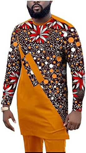 Африканска Облекло за Мъже, Ризи с Принтом и Панталони с Принтом, Комплект Дашики, Спортен Костюм, Мъжки Африкански Дрехи