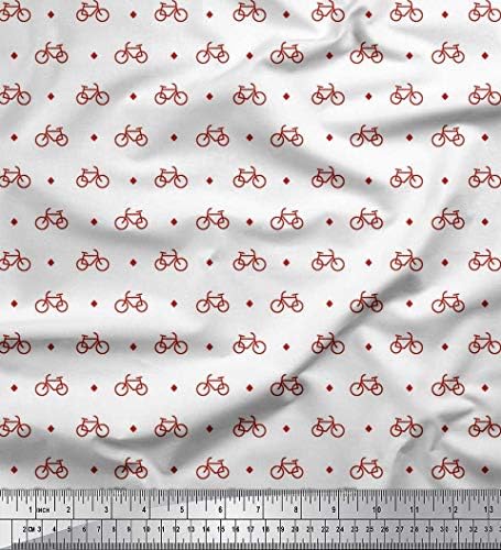 Памучен трикотажная плат Soimoi с принтом във формата на диаманти и велосипедни блузи ширина 1 ярд 58 инча