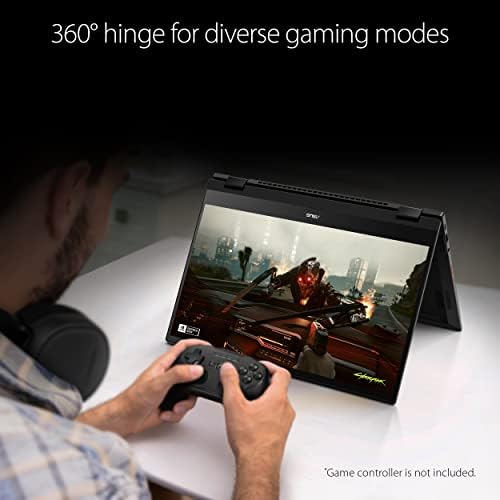 ASUS Chromebook Vibe C55 Flip, Облачен гейминг лаптоп 15,6-инчов сензорен дисплей с разделителна способност Full HD 144 Hz,