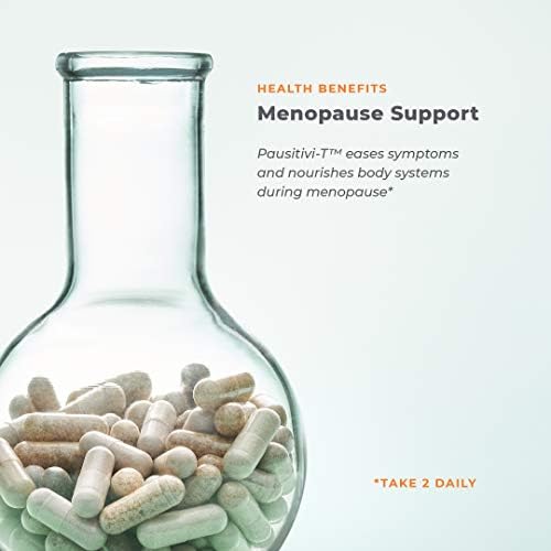 LifeSeasons - Добавка за облекчаване на менопаузата Pausitivi-T - Естествена подкрепа при прилива, хормоналния баланс и нощно изпотяване - Съдържа black Cohosh и соя изофлавони - 60 к?