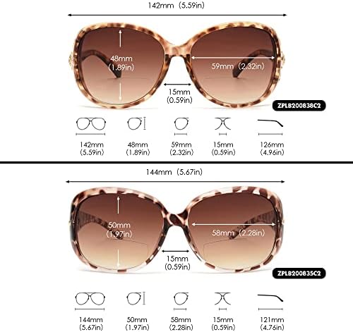 JM Класически Бифокални Очила за Четене Очилата за Четене за Жени Със Защита от ултравиолетови лъчи На Открито Костенурка + 1,5
