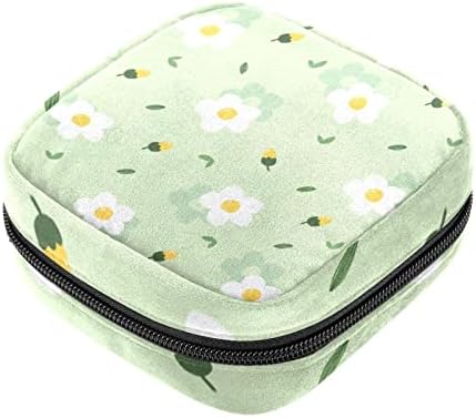 ORYUEKAN Чанта За Съхранение на Хигиенни Кърпички, Преносима Чанта за Жени и Момичета, Чанта за Купата на Менструална, Cartoony Цвете