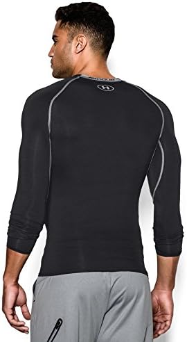 Мъжки Компресиране тениска с дълъг ръкав HeatGear Armour от Under Armour, черна (001)/Стоманена X-Large