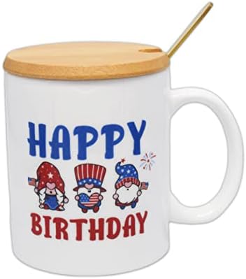 ORIKEK 4 юли Патриотическая Чаша честит Рожден Ден Три Елф Ден на Независимостта Американски Флаг Кафеена Чаша за Декорация Аксесоари С Предавателна