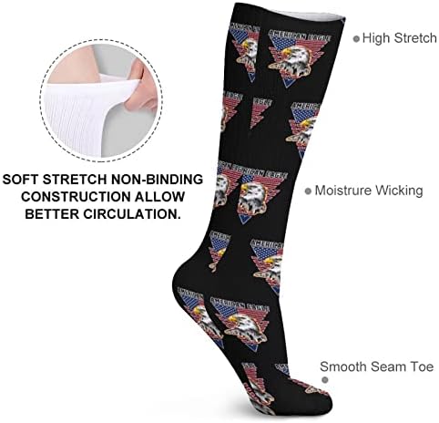 Американски Орел Спортни Чорапи Чорапи-Тръба Високи Чорапи за Жени, Мъже Бягане Ежедневни Парти