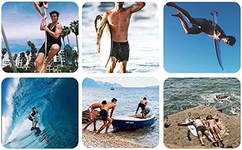 NQyIOS Мъжки Топене на бързо съхнещи Плажни Шорти С Принтом, Шорти за Плуване с Компрессионной Подплата, Шорти за Къпане