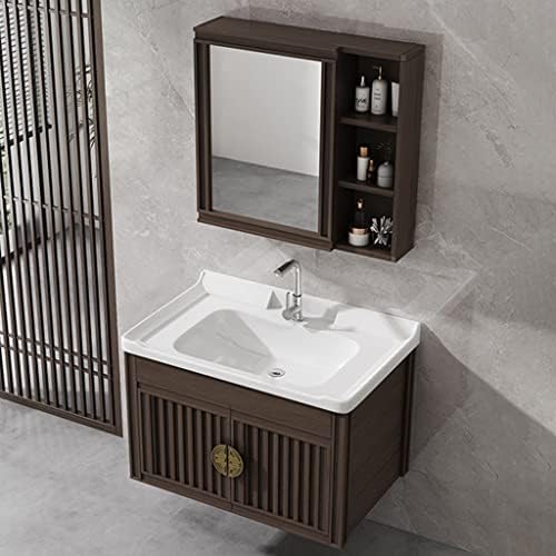 Комплект мебели за баня от алуминий FIFOR от 3 теми, Органайзер за съхранение под мивката с Двойно като, Стенен Шкаф за лекарства,