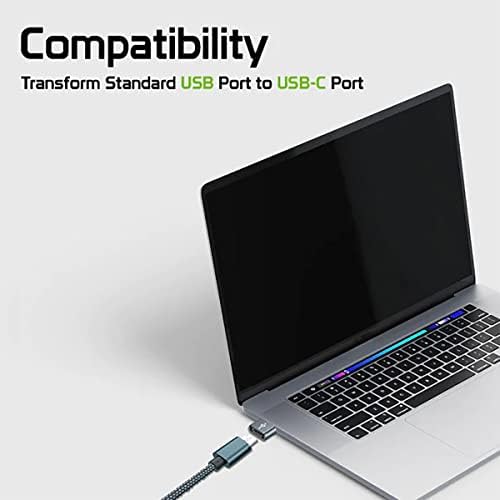 Бърз USB адаптер-C за свързване към USB-порт, който е съвместим с вашия LG Q7 + за зарядни устройства, синхронизация, OTG-устройства, като клавиатура, мишка, Zip, геймпад, pd (2 оп