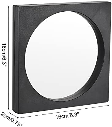 MECCANIXITY Плаващ Рамка на Притежателя на Дисплея Поставка 3D Кутия за Показване на Бижута с Основа 6,3x6,3x0,79 инча Черна опаковка от 4
