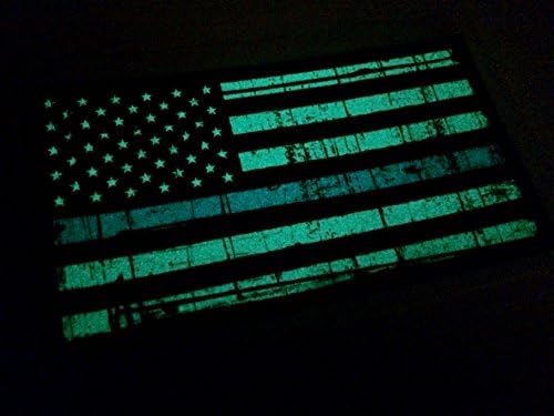Голяма Потрепанная Светещ в тъмното Стикер gitd5x3 Тънка Синя Линия знамето на Съединените Американски Тактически Стикер 3 м