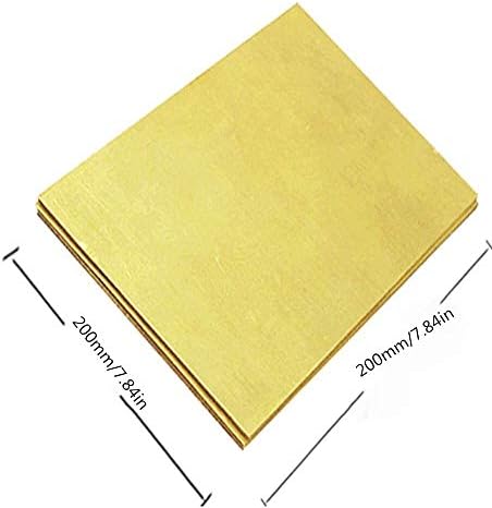 Месинг лист HUILUN Месинг лист Percision Metals Суровини: 0,5 мм x 200 мм x 200 мм Месингови плочи