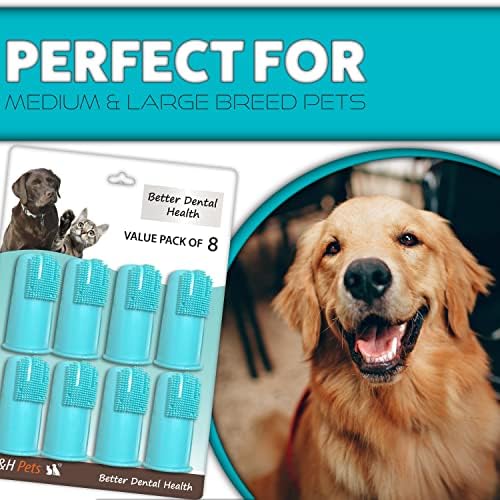 Четки за зъби за кучета H & H Pets най-Добрата Професионална Пальчиковая четка за Зъби за Кучета и котки, Аксесоари за малки Кученца, Четка
