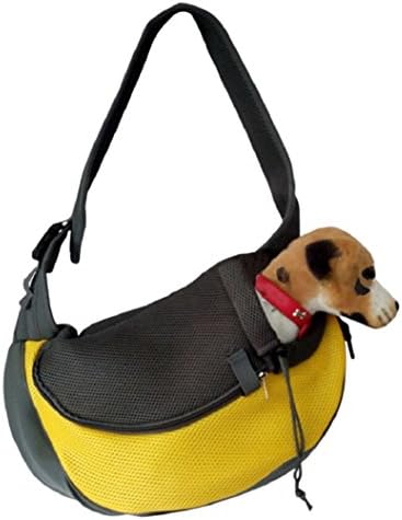 Чанта-Переноска Gilroy Пет туристически Мъкна през рамо с цип за Куче, Котка, Кученце - Жълт L