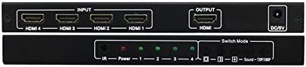 YUNZUO HDMI комутатор HY-3401-M-H-с процесор разделяне на видео в четири снимки 4X1, безшевни ключ с разделяне на екрана на четири