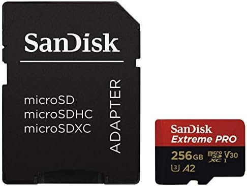Пясъци 256GB microSD Extreme PRO (UHS-1 U3 / V30) Карта с памет (2 опаковки), за камери GoPro Hero9 (Hero 9 Black) SDSQXCD-256G-GN6MA