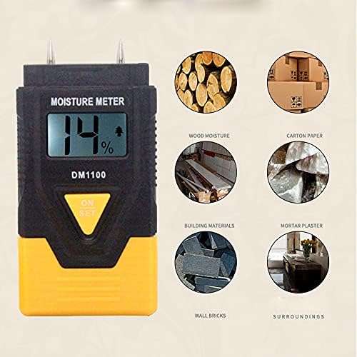 KJHD 3 в 1 Цифров Измерване на Влажност на Дървесина, Бетон, дървен материал, Тестер за Влага, Термометър, Преносим компютър за Измерване