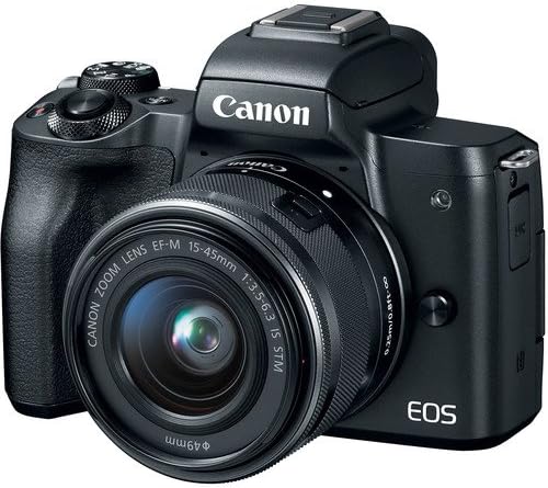 Беззеркальный цифров фотоапарат Canon EOS M50 (черен) Комплект аксесоари премиум-клас с обектив Canon EF-M 15-45 мм is STM