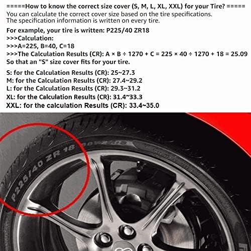 Съвместим с калъф за резервни гуми Suzuki|Калъф за резервна гума Suzuki|Пылезащитной Водоустойчива защитна чанта за съхранение Grand Vitara XL-7 Всички автомобили Suzuki (размер M)