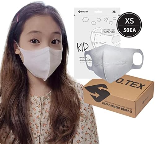 SYNOTEX [Маска за лице 50 индивидуална опаковка [Произведено в Корея], Ефективността на филтрация ≥ 94%, 5-слойная структура, Пылезащитная маска, ДЕТСКА